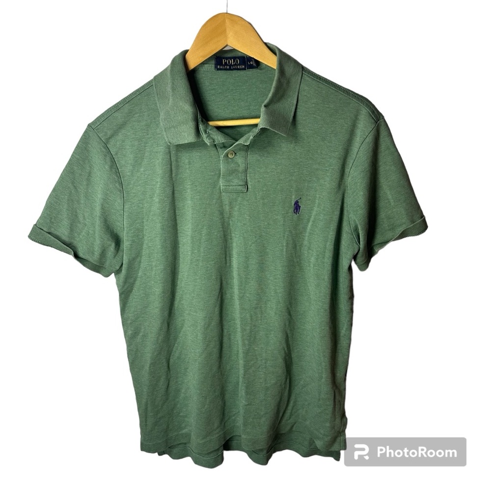 Polo Ralph Lauren Heathered Green Polo Men Size Large
